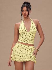 SHEIN BAE 女士波尔卡圆点裙，夏季时尚