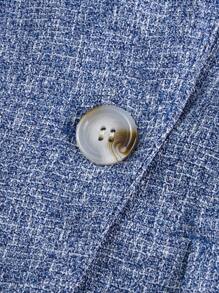 SOLERSUN Solid Commuting Sleeveless Blazer Vest & Pants For Summer - Blue - View 4