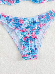 Swim Mod Swimsuit Set, Old-Style Random Print For Summer Beach Vacation - Multicolor - View 5