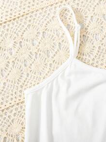 SHEIN Teen Girls' 3 Piece Set: Apricot Casual School/Home Loose Shirt, Vest And Relaxed Pants Set - Apricot - View 8