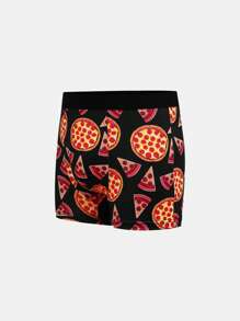 Tween Boy Hamburger Pizza Print Elastic Waist Briefs