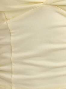 Sleeveless Backless Halter Neck Tank Top, Sexy Twist Detail On Back Summer Spring Casual Style Top - Yellow - View 6