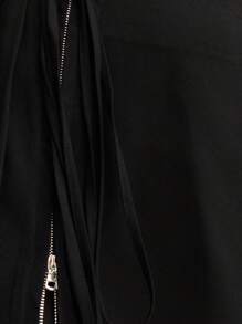 Nöista Y2K系带迷你裙，细节可爱夏日裙 - 黑色 - 查看 5