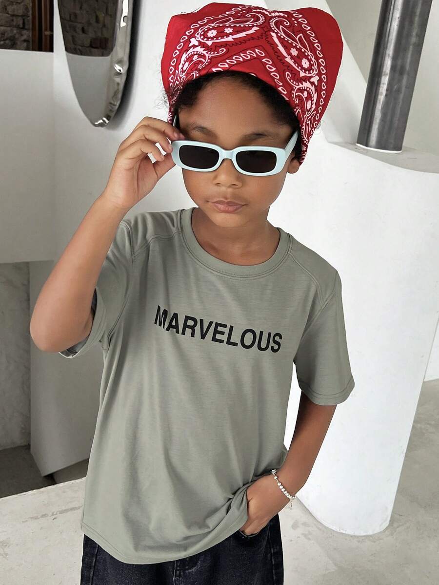 DAZY Camiseta para niño preadolescente, colección de otoño, ropa de vuelta al colegio