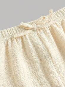 Girlism Teen Girl Apricot Solid Color Ruched Textured Cropped Halter Top With Solid Color Wide Leg Pants 2 Pieces Outfit Set, Suitable For Vacation, Festivals, Lunch, Music Festivals And Outings In Spring/Summer