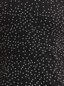 Nöista 女士可爱迷你连衣裙圆点印花夏季休闲装度假欧洲夏季 7 月 4 日连衣裙 - 黑色 - 查看 8