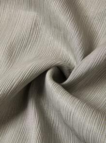 Ellevyn Summer Elegant Women's Shiny Overlapping V-Neck Wrap With Slit Elastic Waist Strap And A-Line Extra Long Exquisite Dress - Green - View 6