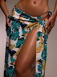 MUSERA Maxi Side Tie Printed Pattern Sarong Cover Up Spring, Summer, Ibiza, Holiday, Cute, Festival, Vacation Beachwear, Beach, Boho Mai Tai