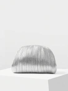 MOTF PREMIUM GLITTER PU LEATHER CLUTCH - Silver - View 1