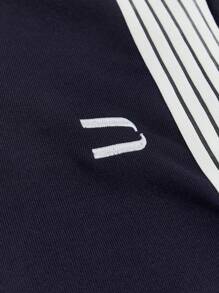 NEON BLANC Pantalón de chándal holgado de punto azul marino para hombre, escuela