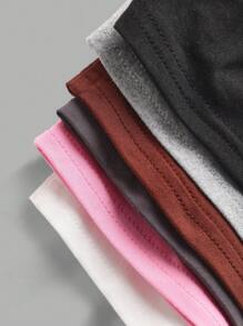 SHEIN Girlism 6pcs Tween Girls' Casual Minimalist Comfort Solid Color Camisole Tops