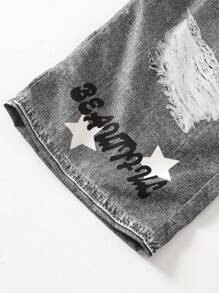 SHEIN Explorewe 3 件套青少年女孩夏季休闲宽松凉爽短款上衣、黑色修身吊带背心和阔腿裤，适合日常、度假、郊游、聚会、节日装 - 黑色 - 查看 3