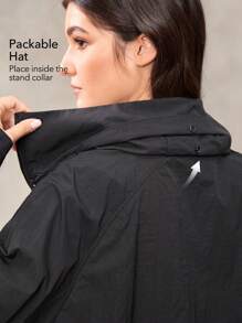 OutZeal Women's Water-Resistant Lightweight Packable Hat Outdoor Rainshell Jacket Hiking Camping