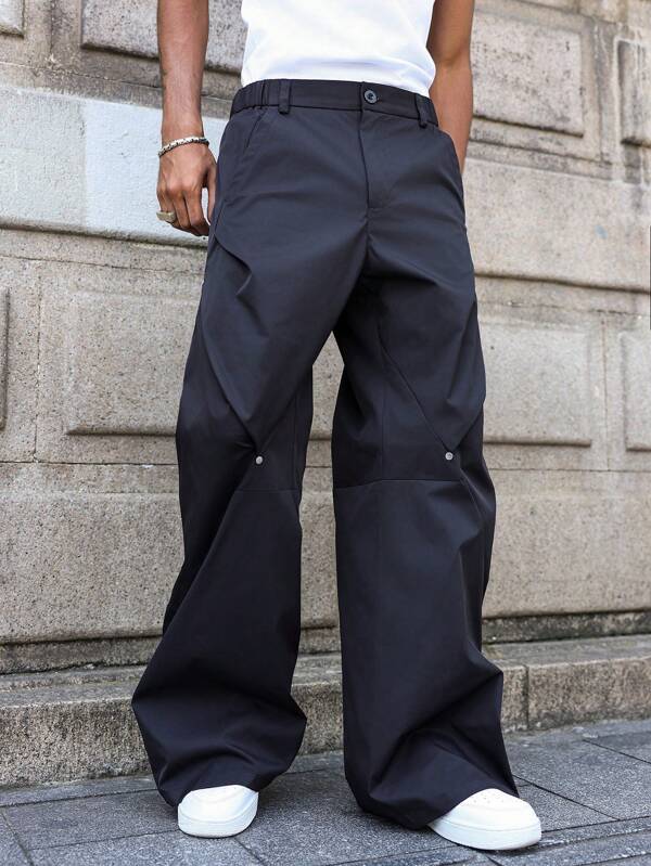 Manfinity Streetrush Pantalon ample décontracté avec rivets mixtes pour hommes