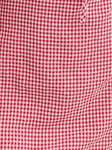 Nöista Bardot Mini Dress For Women Gingham Casual Daily Fashion Spring Summer Vacation - Red and White - View 9