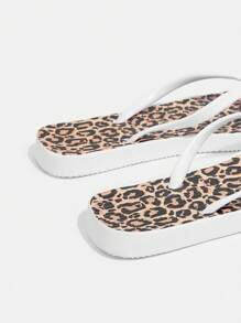 Grefit Damen Mode Schwarze Flip Flops - Braun - Übersicht 3