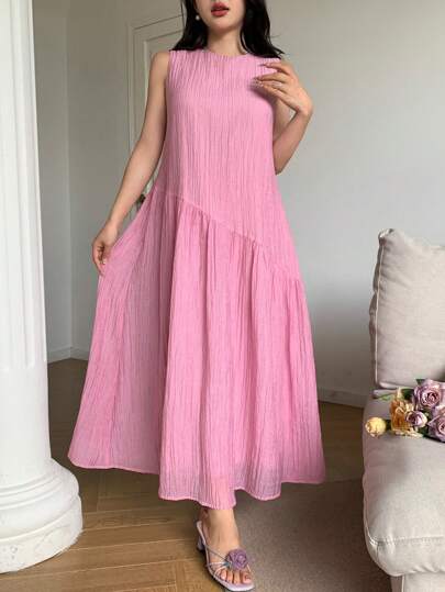 SHEIN فستان أنيق بدون أكمام للحوامل