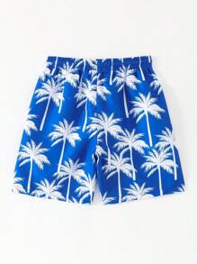 Tween Boys Slumpmässigt Mönstrade Strandshorts Badbyxor - Multifärgad - Visa 2