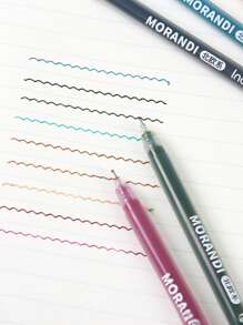 SHEIN Penne di grande capacità e colore neutro, distribuite casualmente, per il ritorno a scuola. Set di penne per taccuino di grande capacità, penne gel colorate, penne per disegno, per prendere appunti e per disegnare linee
