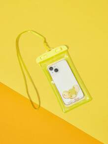 TOM & JERRY X SHEIN Sac de natation jaune transparent imperméable avec motif de dessin animé