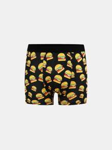Tween Boy Hamburger Pizza Print Elastic Waist Briefs
