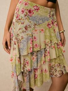 Poéselle Falda de malla para mujer, moda para el verano