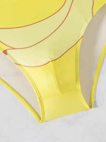 Surfspeed Plus Size Men's Banana Print Beach Swim Briefs, Hawaiian - Yellow - View 5