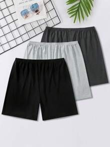 3件套男士夏季字母印花松紧腰睡裤短裤