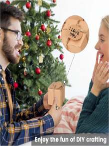 صناديق هدايا بعلامات, صناديق ورق كرافت صغيرة لحفلات الزفاف والعرس وأعياد الميلاد، صناديق ورقية قابلة للطي لمعالجة الحفلات مع علامات DIY