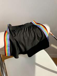 Comfortcana Women's Solid Color Fashionable Shorts, Suitable For Summer - Black - View 1