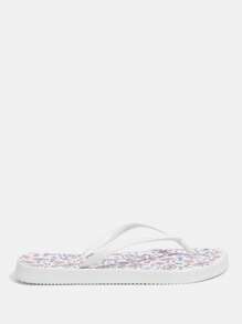 女士时尚黑色人字凉鞋