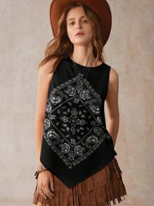 Wildy 美国乡村音乐节波西米亚风印花女士吊带背心