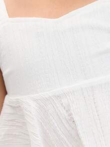 Leap Crew Leap Crew 年轻女孩休闲简约舒适荷叶边方领衬衫 - 白色 - 查看 5