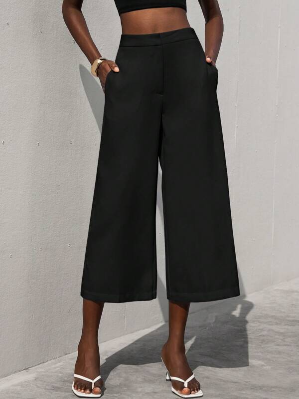 Aveloria Modichic Women's Casual Mid-Rise Loose Front Pleat 7/8 Length Office Pants