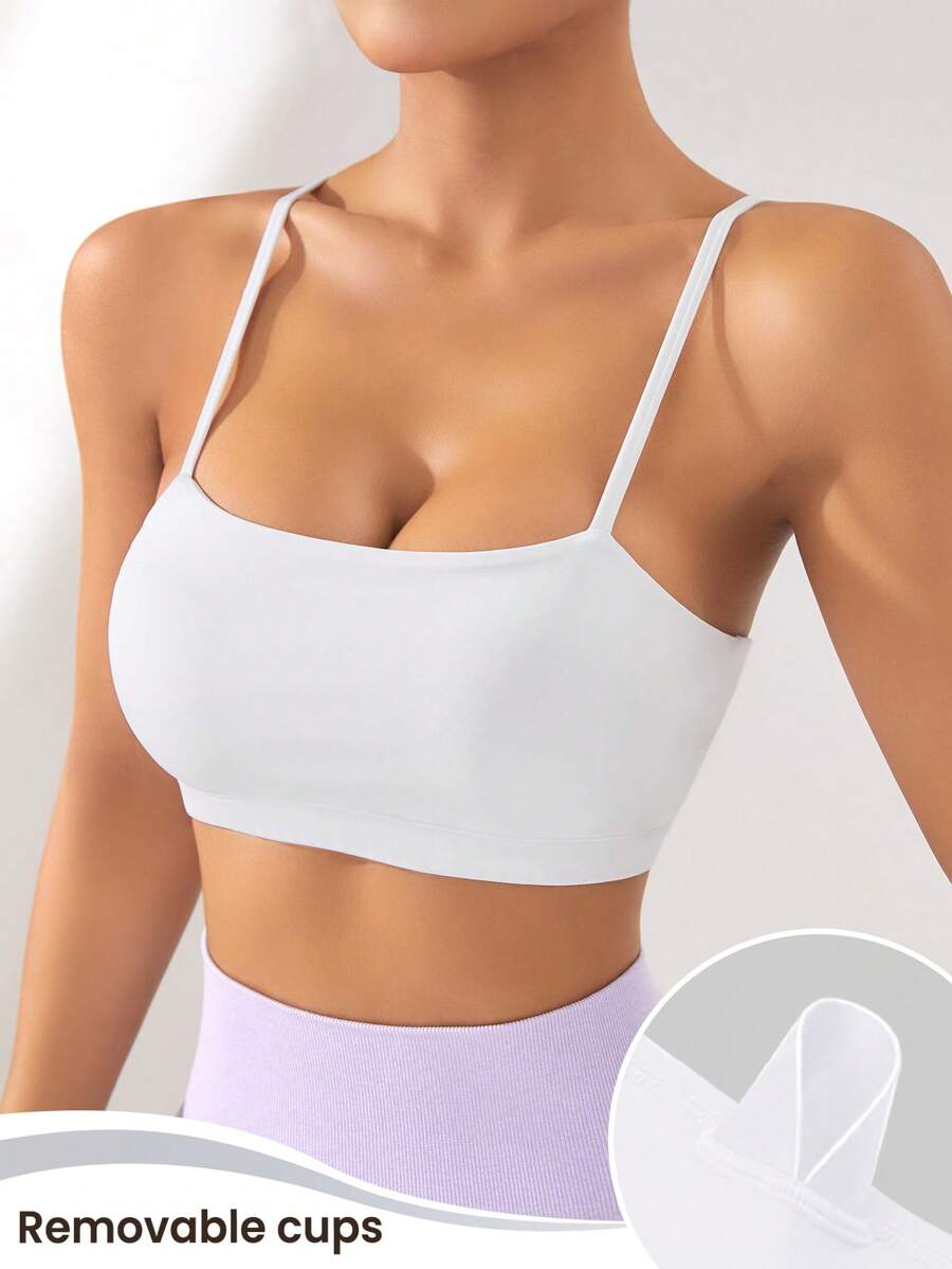 Easithlete Seamless Sports Bra With Removable Pads And Adjustable Straps