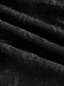 SHEIN MOD Women Off Shoulder Long Sleeve Front Tie Bodycon Black Lace Dress, S Dress Women, Party Dress, Valentine Day,Bodycon Dress - Black - View 4