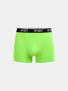 Teen Boy 7pcs Contrast Letter Tape Boxer Briefs