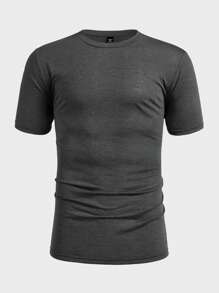EASEVO 2-Pack Plus Size Men's Casual Round Neck Knit Short Sleeve T-Shirts Tee, Suitable For Summer, School