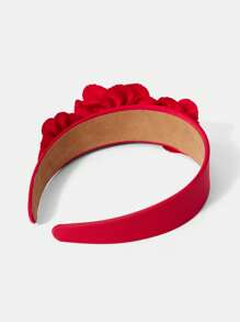 MOTF PREMIUM FLOWER DECOR WIDE-BRIMMED HEADBAND HAIRBAND HAIR HOOP - Red - View 8