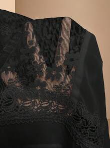 SHEIN Clasi 25 piezas Nuevo chaqueta fina de mujer de verano con parches de encaje