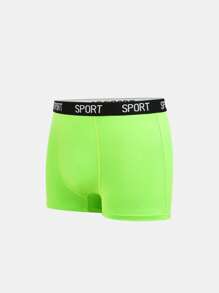 Teen Boy 7pcs Contrast Letter Tape Boxer Briefs