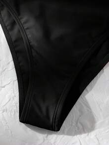 Vaytide Bañador una pieza de corte V - Negro - Ver 7