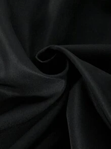 SHEIN Falda negra con lazo rosa para niña preadolescente