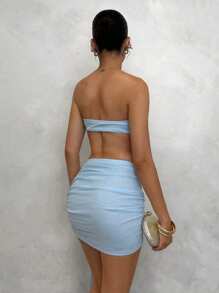 Glamine 女士金属海星装饰浪漫垂坠迷你裙