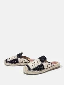 Styleloop Cuccoo 女士假日休闲拼色镂空平底穆勒鞋 - 黑色 - 查看 5