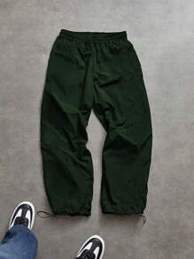 Manfinity Sport Corelite Men's Letter Print Drawstring Waist Tapered Sports Pants