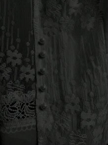 SHEIN Clasi 25 piezas Nuevo chaqueta fina de mujer de verano con parches de encaje