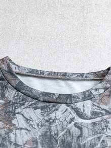 Manfinity 2pcs Men's Tree Branch Print T-Shirt & Pants Set - Multicolor - View 6