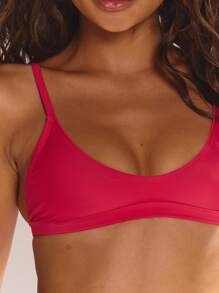 Musera Resort Low Scoop Front Seamless Clasp Back Boho Cute Sexy Bikini Top Only Ibiza Vacation Summer Beach Swimwear Hot Skin Renaissance