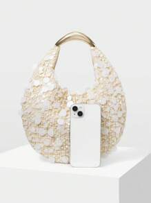 MOTF PREMIUM PU LEATHER COMMUTER HANDBAG - Apricot - View 4